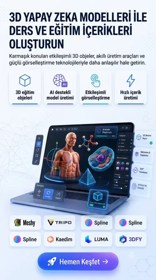 Yapay zekâ ile 3D eğitim içerikleri üretimi