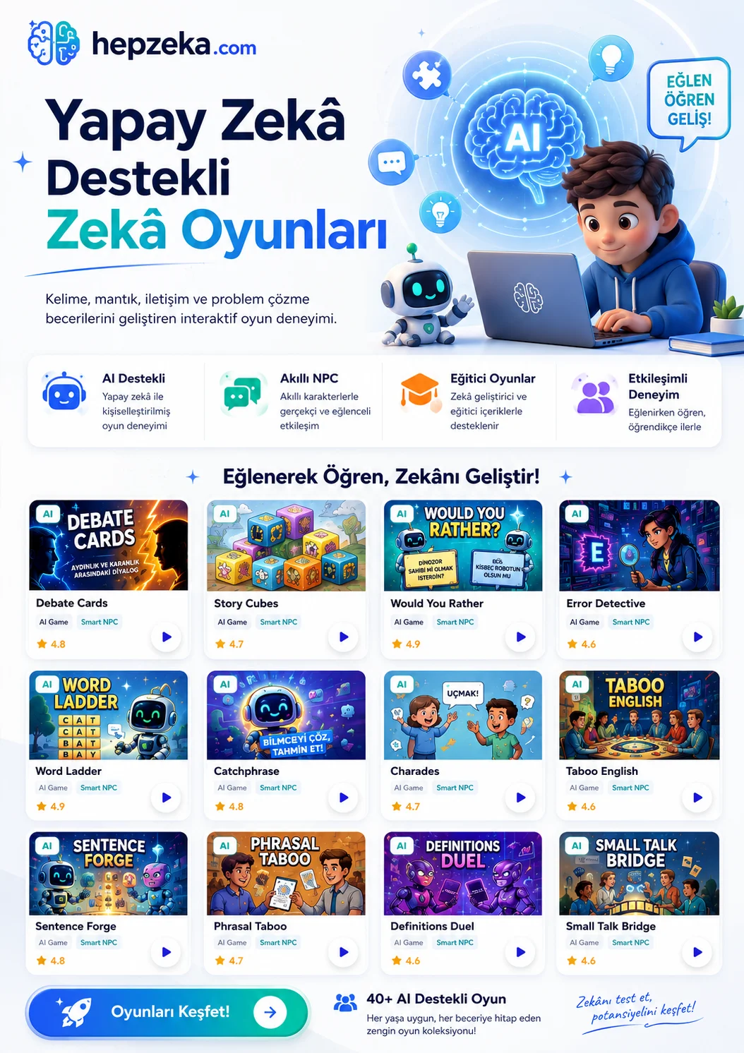Yapay Zekâ Destekli Zekâ Oyunları